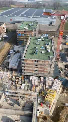 Haus 3 und 4 Dach isoliert und abgedichtet